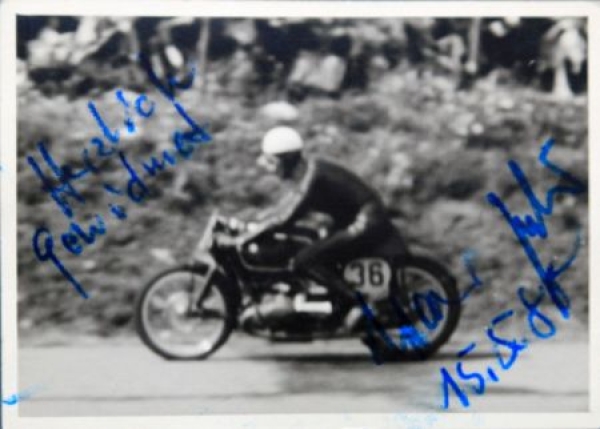 Walter Zeller Motorbikedriver at BMW 500 ccm 1958 original autograph (9599)